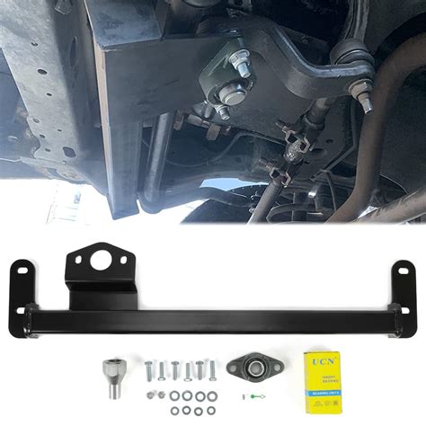 solid steel steering box brace|dodge steering box brace.